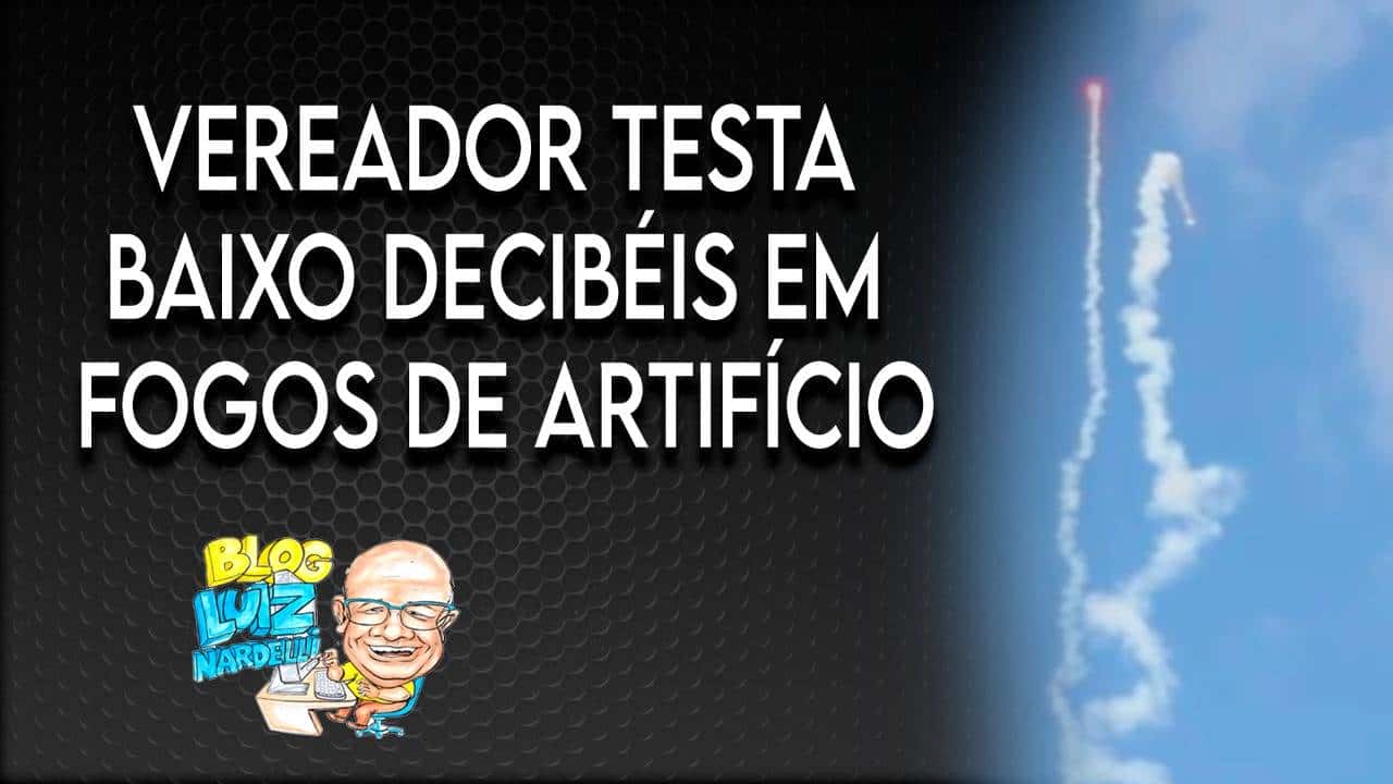 Vereador Serginho Ribeiro testa os decibéis de estampidos de fogos de artifício em Cascavel