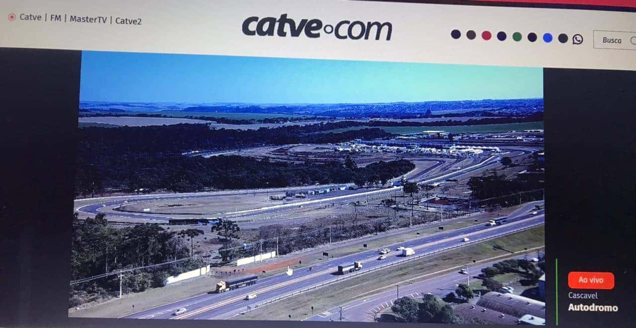 Com imagens do portal catve.com, o blog mostra ao vivo o autódromo de Cascavel