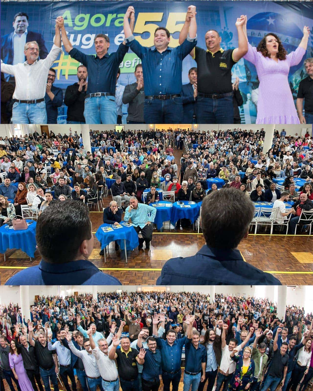 Mais de 1,5 mil pessoas lotam lançamento da pré-candidatura de Gugu Bueno em Cascavel